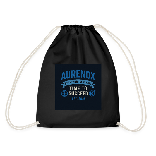 Aurenox Drawstring Bag – Style. Hustle. Ready - black
